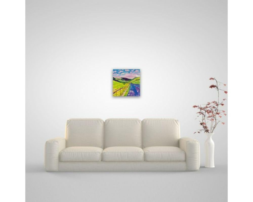 Peinture de paysage, Happy Art, Northumbria, Eleanor Woolley, Lake District Drive en vente 8