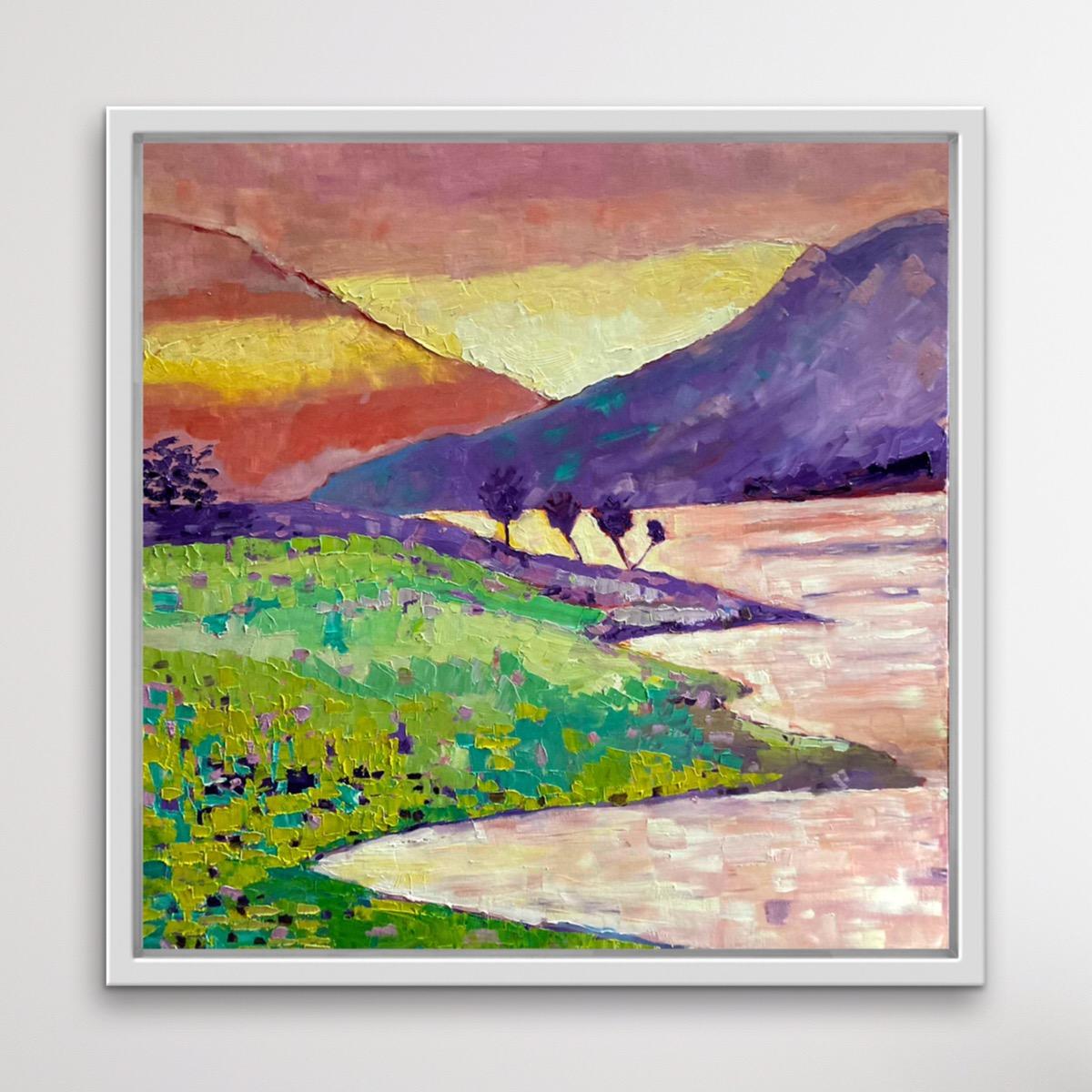 Loch Levan, paysages, art à prix abordable, peinture originale, art d'Écosse en vente 6