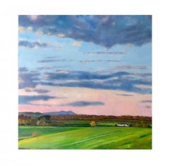 Malvern Sunset, Eleanor Woolley, Original Landscape Painting, Impressionist Art