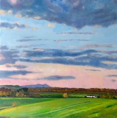 Malvern Sunset, Eleanor Woolley, Original Landscape Painting, Impressionist Art