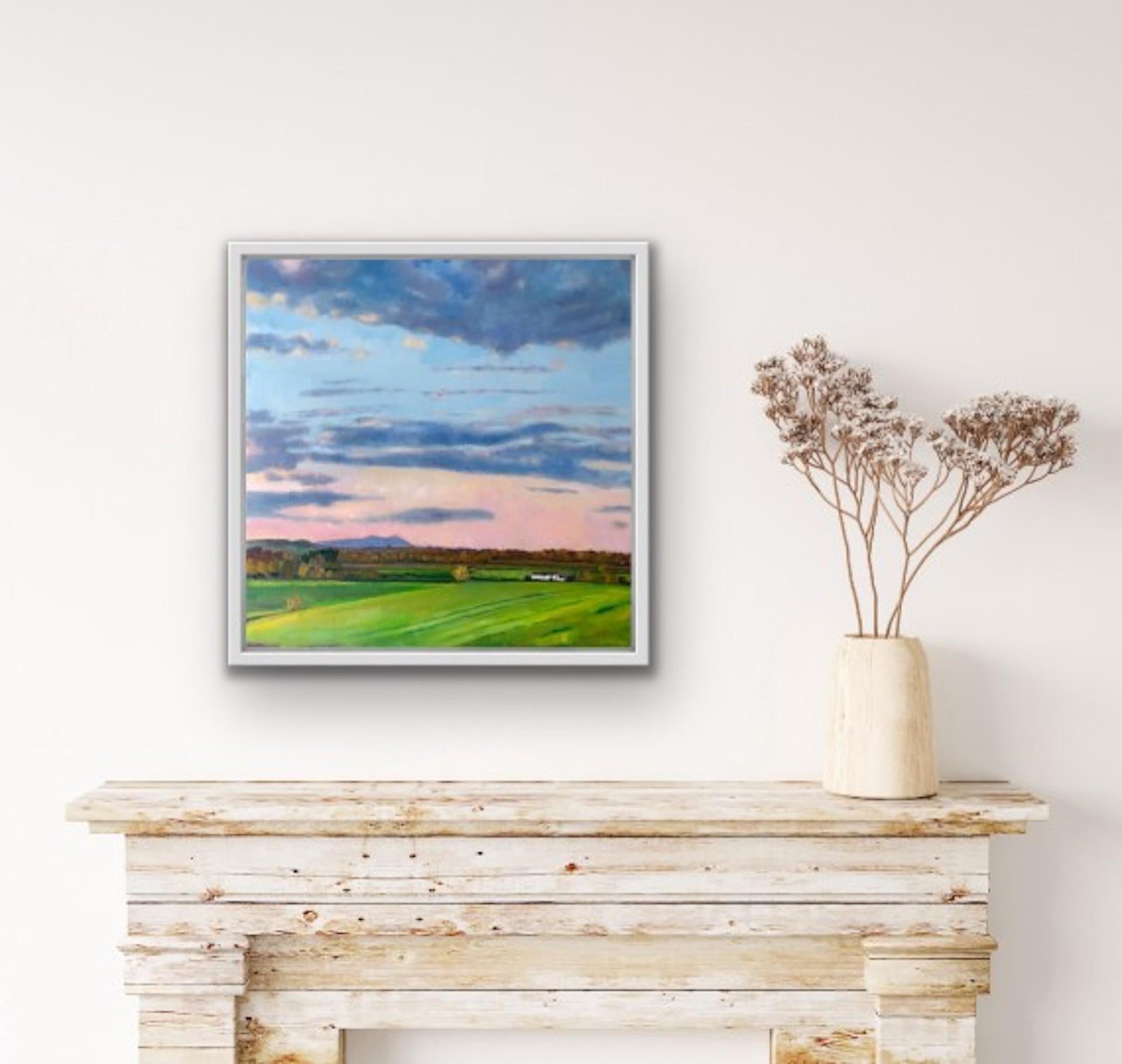 Malvern Sunset, Eleanor Woolley, Original Landscape Painting, Impressionist Art For Sale 5