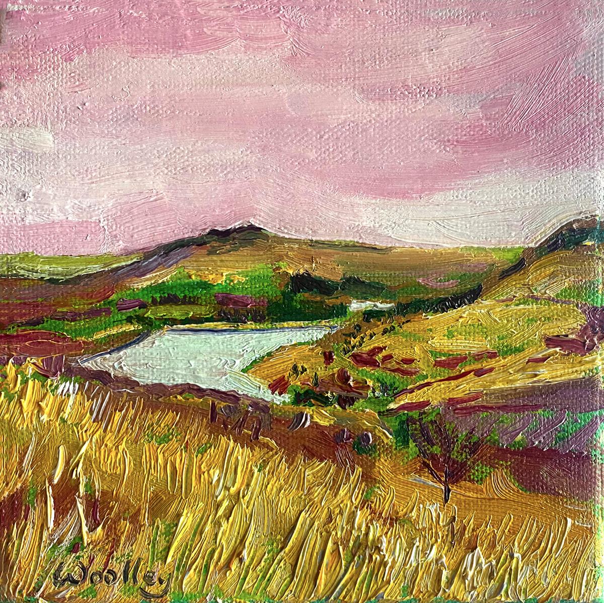 Mayhill Landscape & The Pennine Way, Set of 2, Diptych, original, landscape - Painting by Eleanor Woolley
