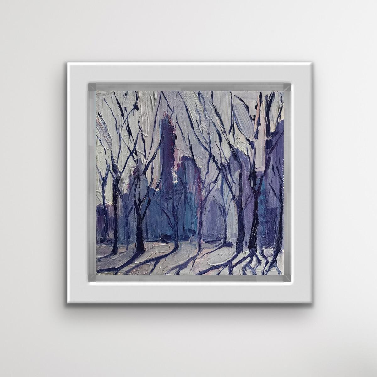 New York Shadows with Oil Paint on Canvas, Painting by Eleanor Woolley 2