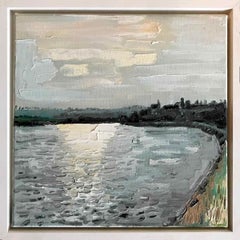Newnham on Severn, quadro originale, contemporaneo, paesaggio