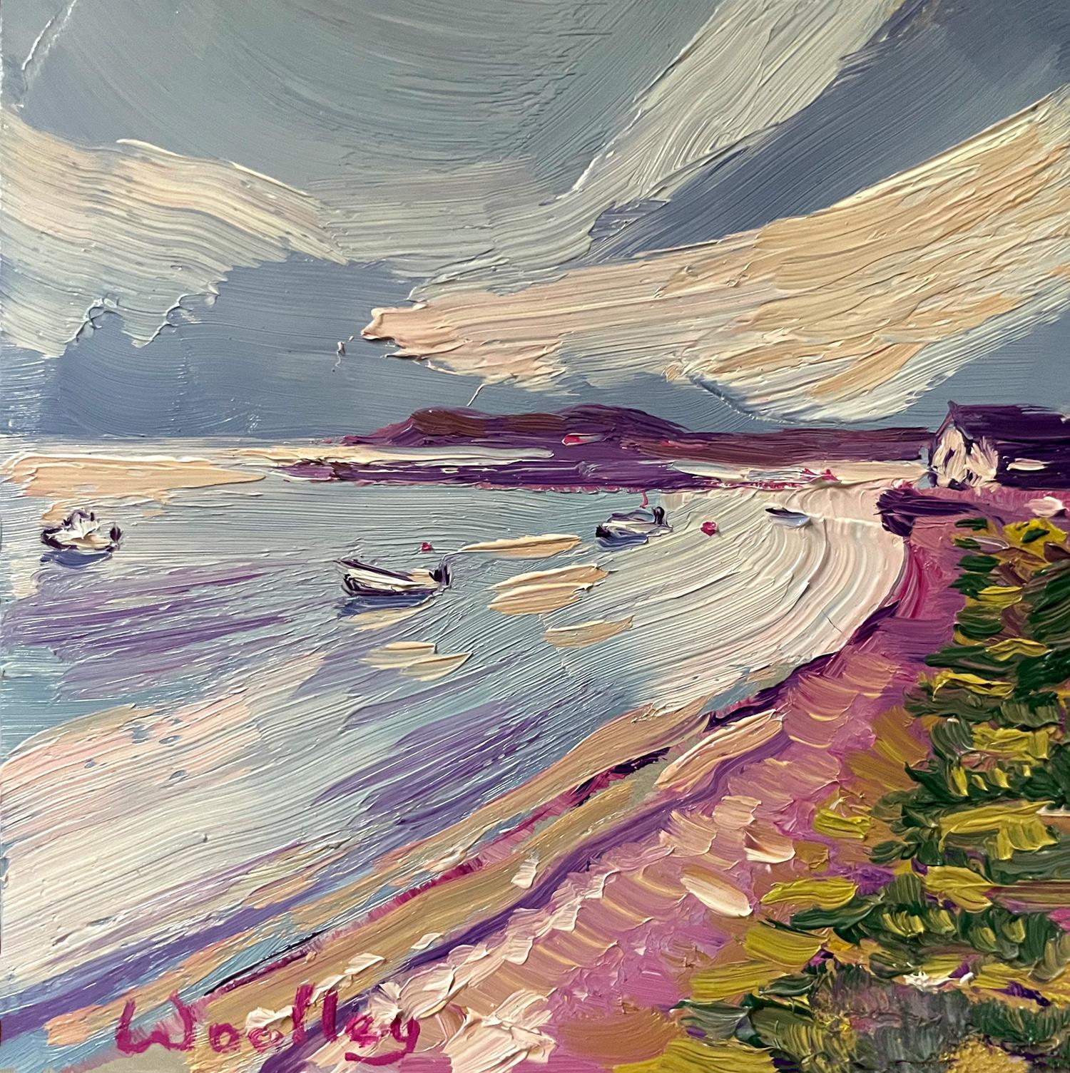 Newport Boats, Original painting, Landscape, Boats, Sea For Sale 4