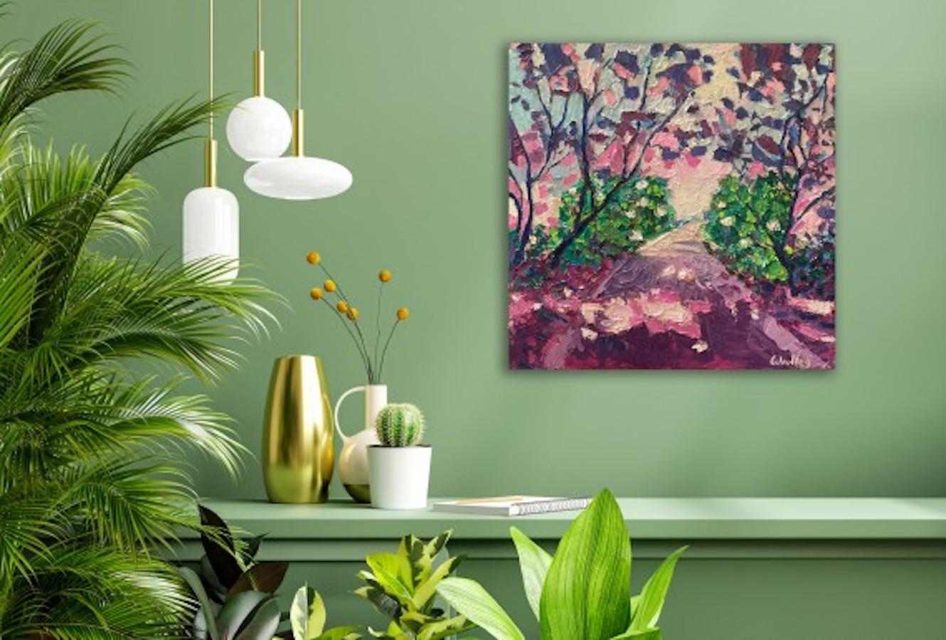 Sulla strada per Polzeath, Arte originale, arte paesaggistica, arte floreale, prezzi accessibili in vendita 3