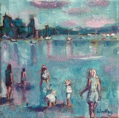 Pagaia, Lago Windermere, quadro originale, paesaggio, contemporaneo