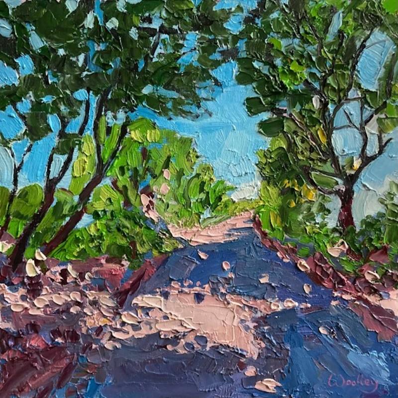 Polzeath Drive y De camino a Polzeath, paisaje, original, floral, abstracto - Painting Abstracto de Eleanor Woolley