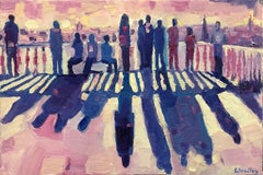 Punto di vista San Martino Napoli, Espressionista, Pittura su legno, Paesaggio