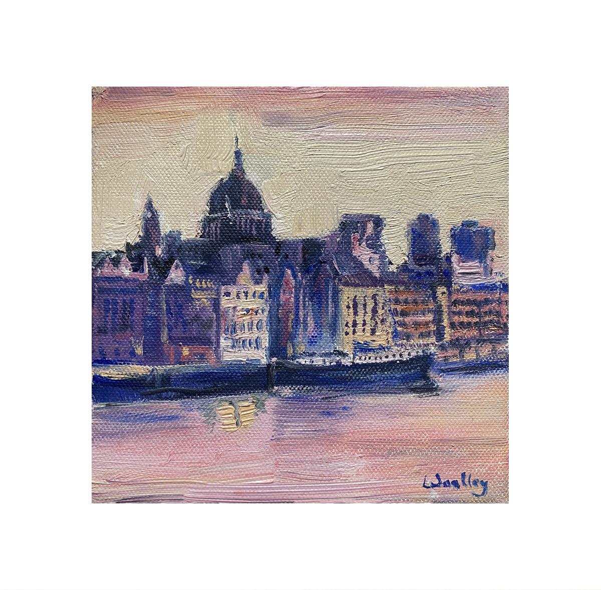 St Pauls & Spanish Steps, Diptych, Original, Cityscape, contemporary For Sale 9