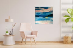 Still Boats, Lake Windermere, landscape art, boat art, original art