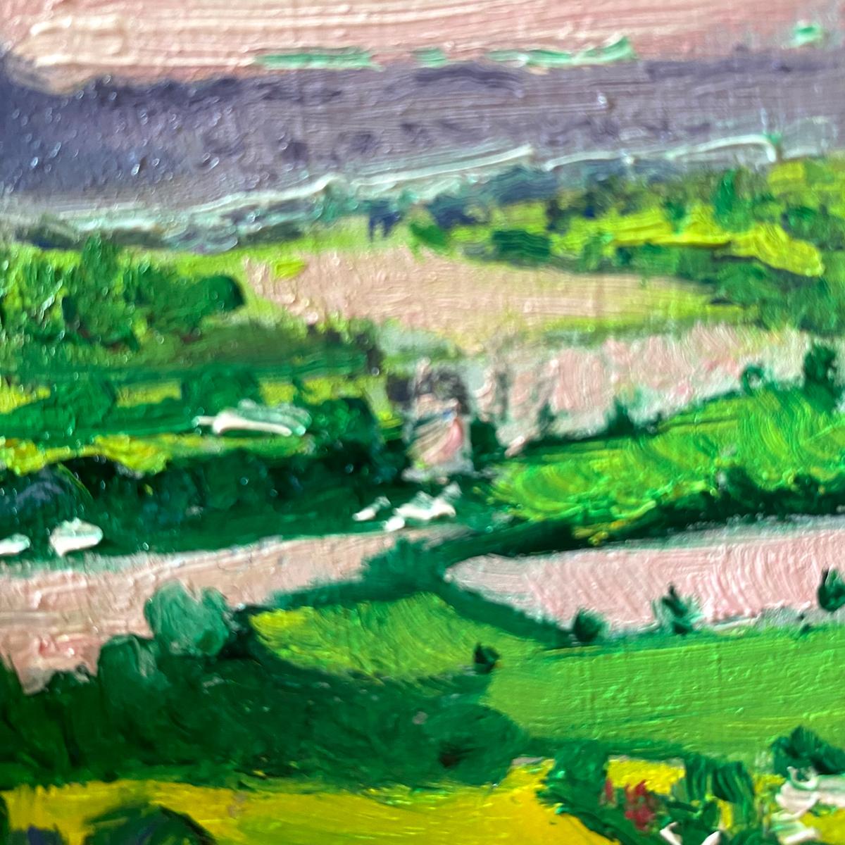 Valle di Stroud - Landscape Painting Verde di Eleanor Woolley