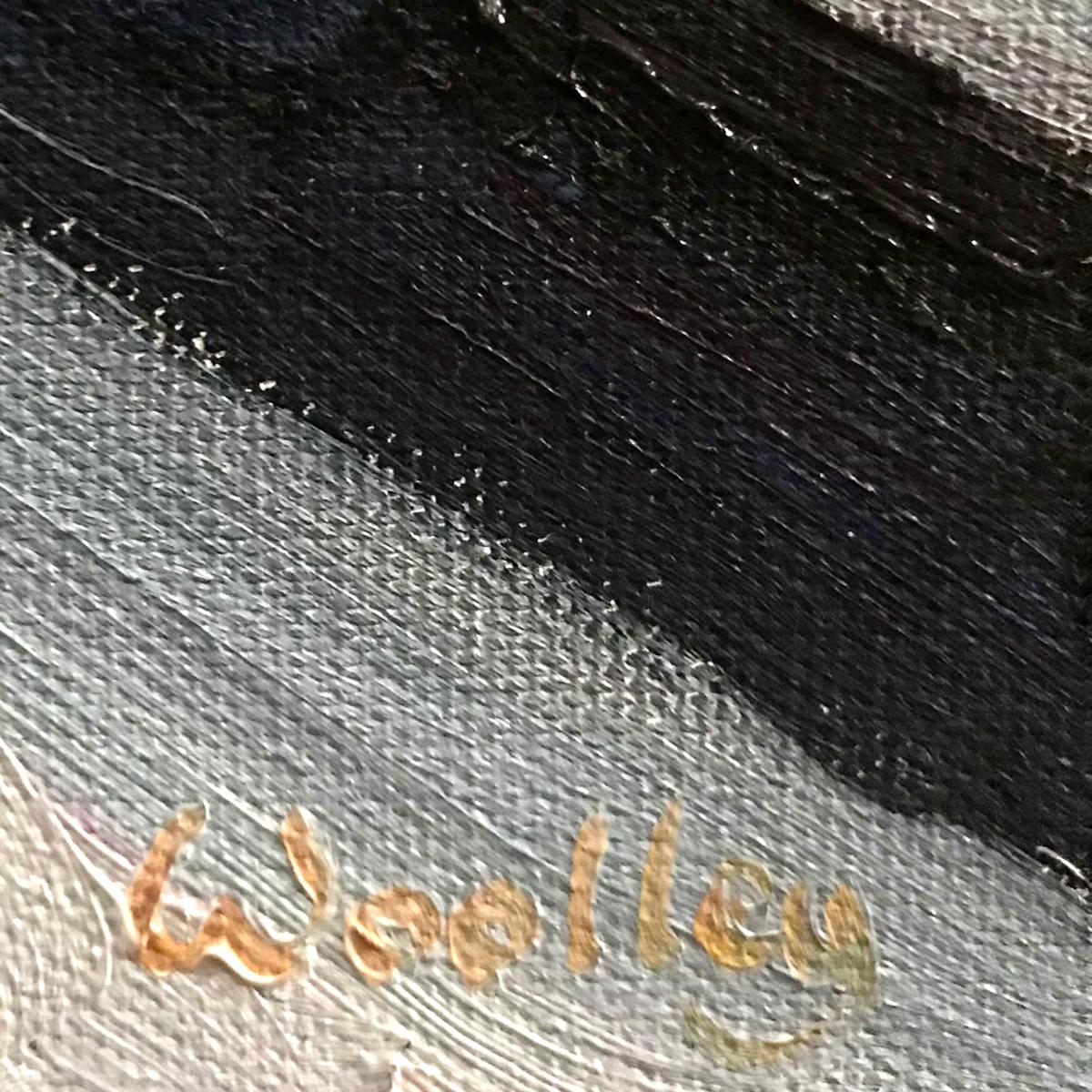 Il cappotto rosso, Quadro originale, Paesaggio, Nature, Persone, Uomini, Donne, Camminare in vendita 3