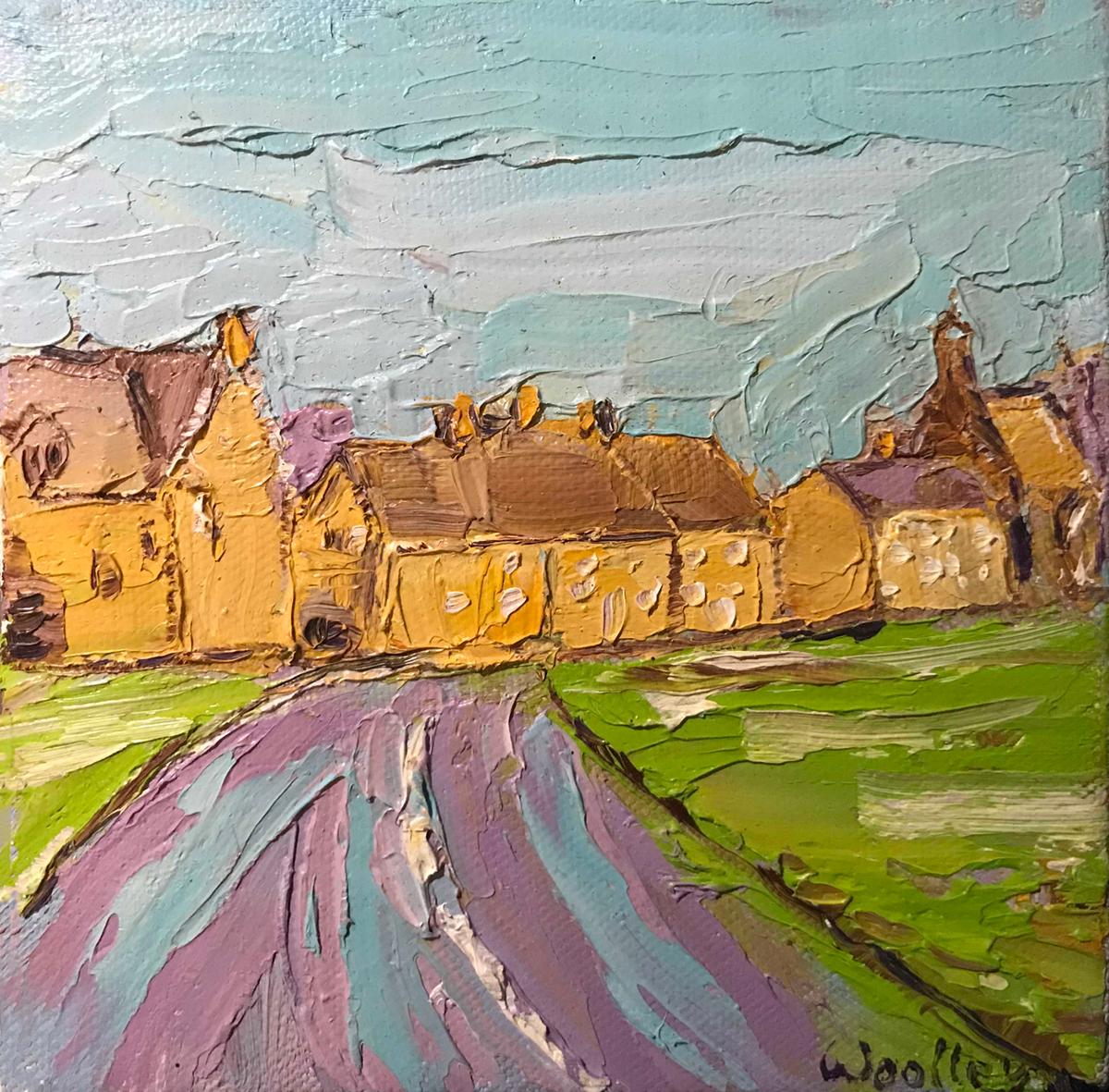 Landscape Painting de Eleanor Woolley - El camino de Hempton, pintura original, paisaje, contemporáneo