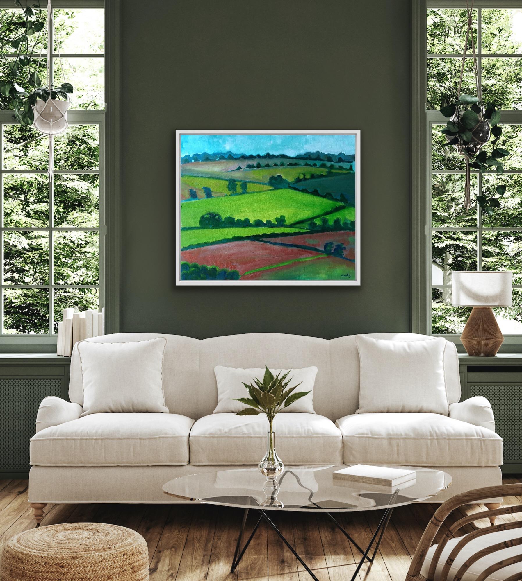 The View from Great Rollright, Cotswolds, Peinture originale, Paysage, Nature en vente 8