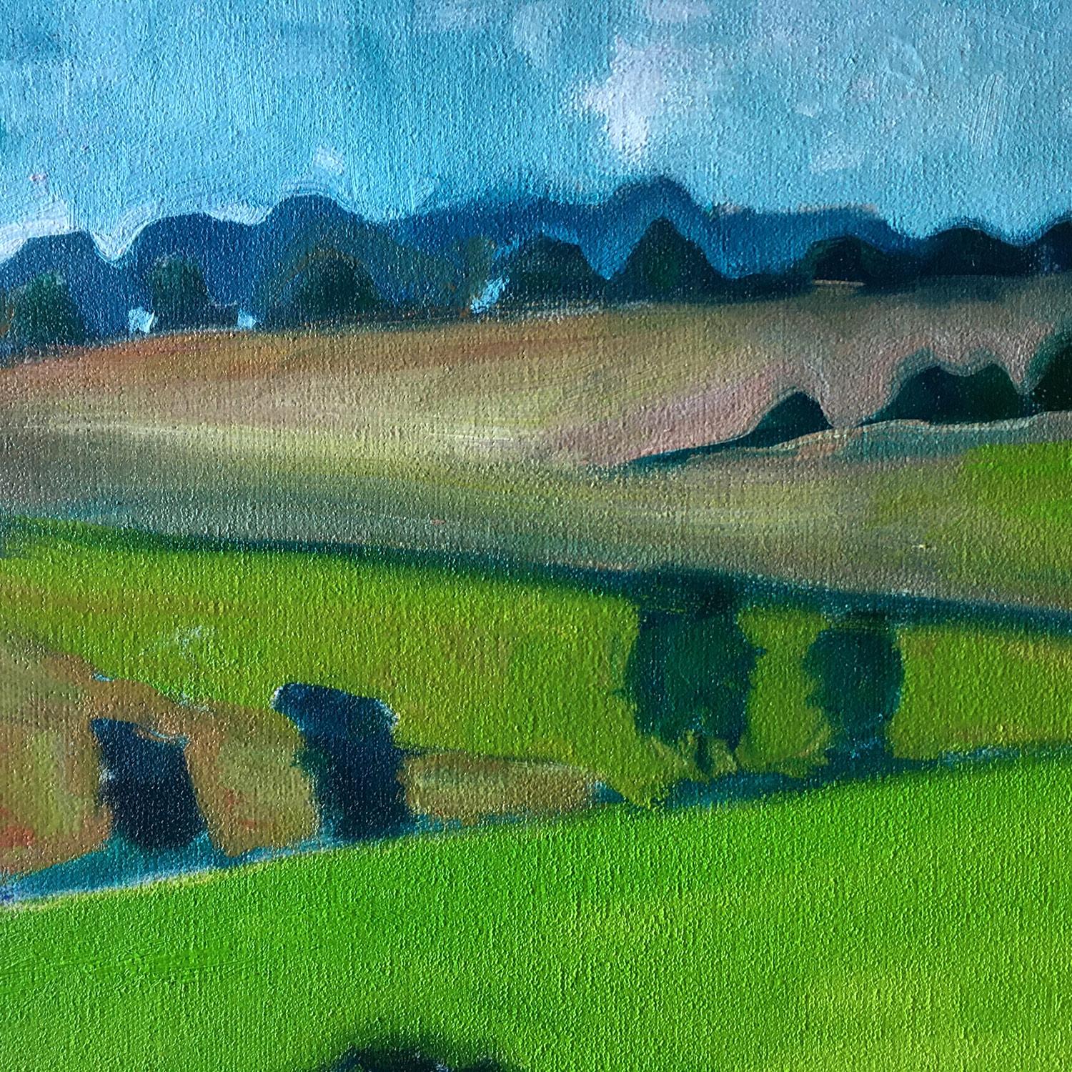 The View from Great Rollright, Cotswolds, Original painting, Landscape, Nature For Sale 1