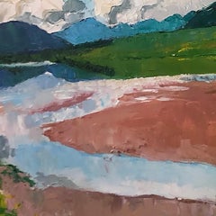 The Water Of Tulla, Eleanor Woolley, Original Landscape Painting, Skyscape Art