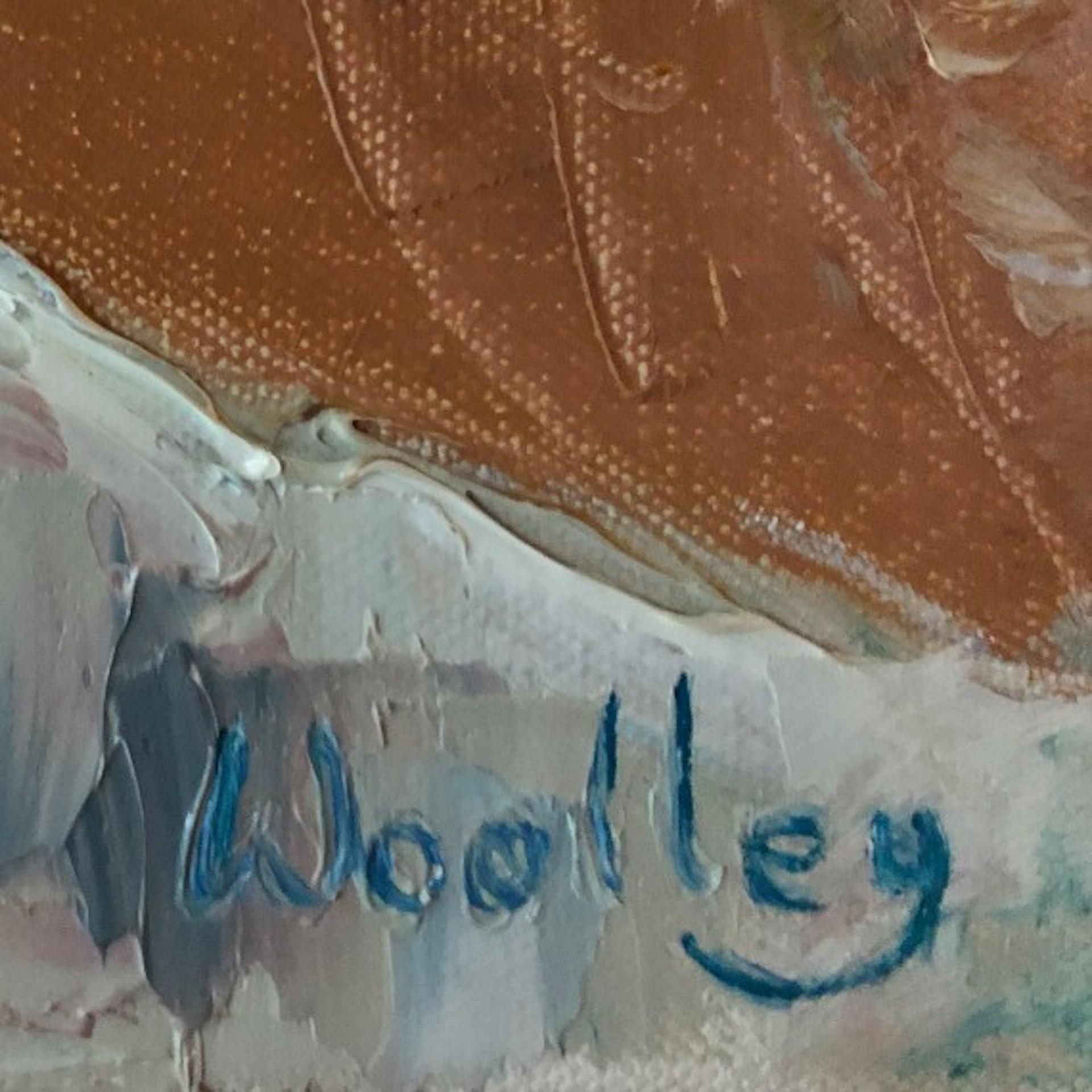 El agua de Tulla, Eleanor Woolley, Pintura original de paisaje, Arte de paisaje aéreo en venta 5
