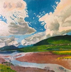 The Water Of Tulla, Eleanor Woolley, Original Landscape Painting, Skyscape Art