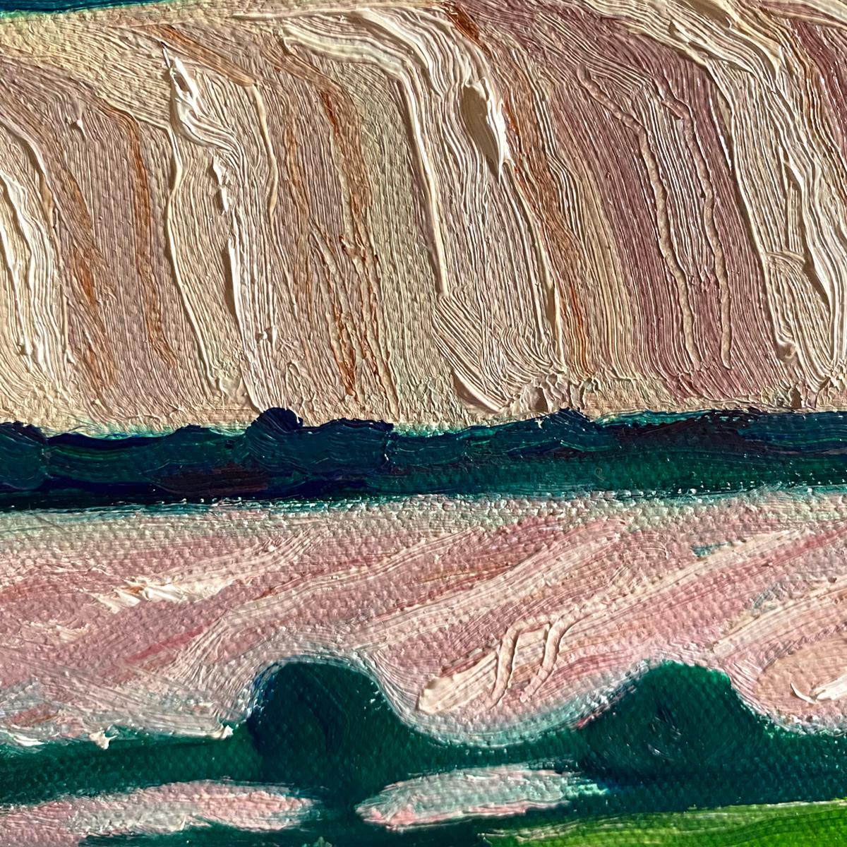 Truro Hill, Original, Paisaje - Landscape Painting Marrón de Eleanor Woolley
