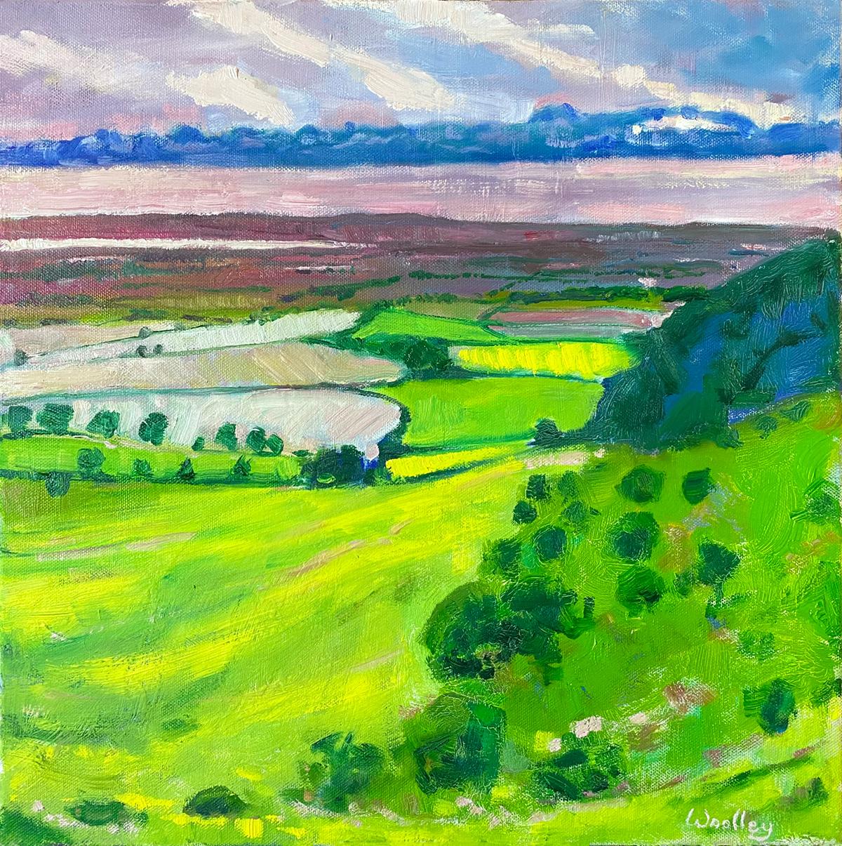 Landscape Painting di Eleanor Woolley - Vista dal bordo della Severn Vale