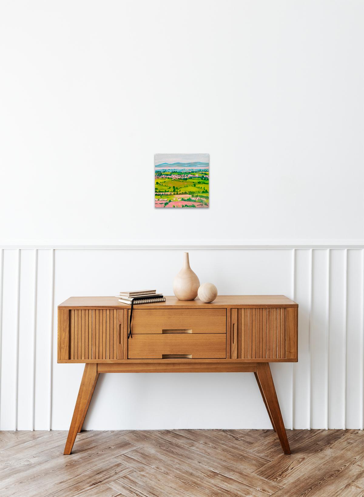 Vistas desde Sidra con Rosie 1, Original, Paisaje - Painting de Eleanor Woolley