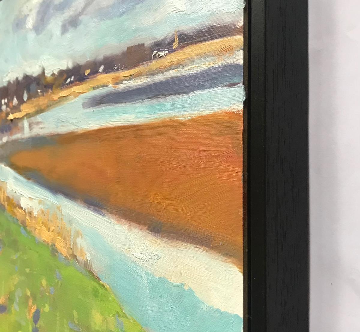 La passeggiata da Newnham è un dipinto originale di Eleanor Woolley. Dipinto plein air in un pomeriggio di gennaio, mostra la vista verso Broadoak e oltre fino a Westbury on Severn. La guglia della chiesa si intravede appena, mentre l'ansa del fiume
