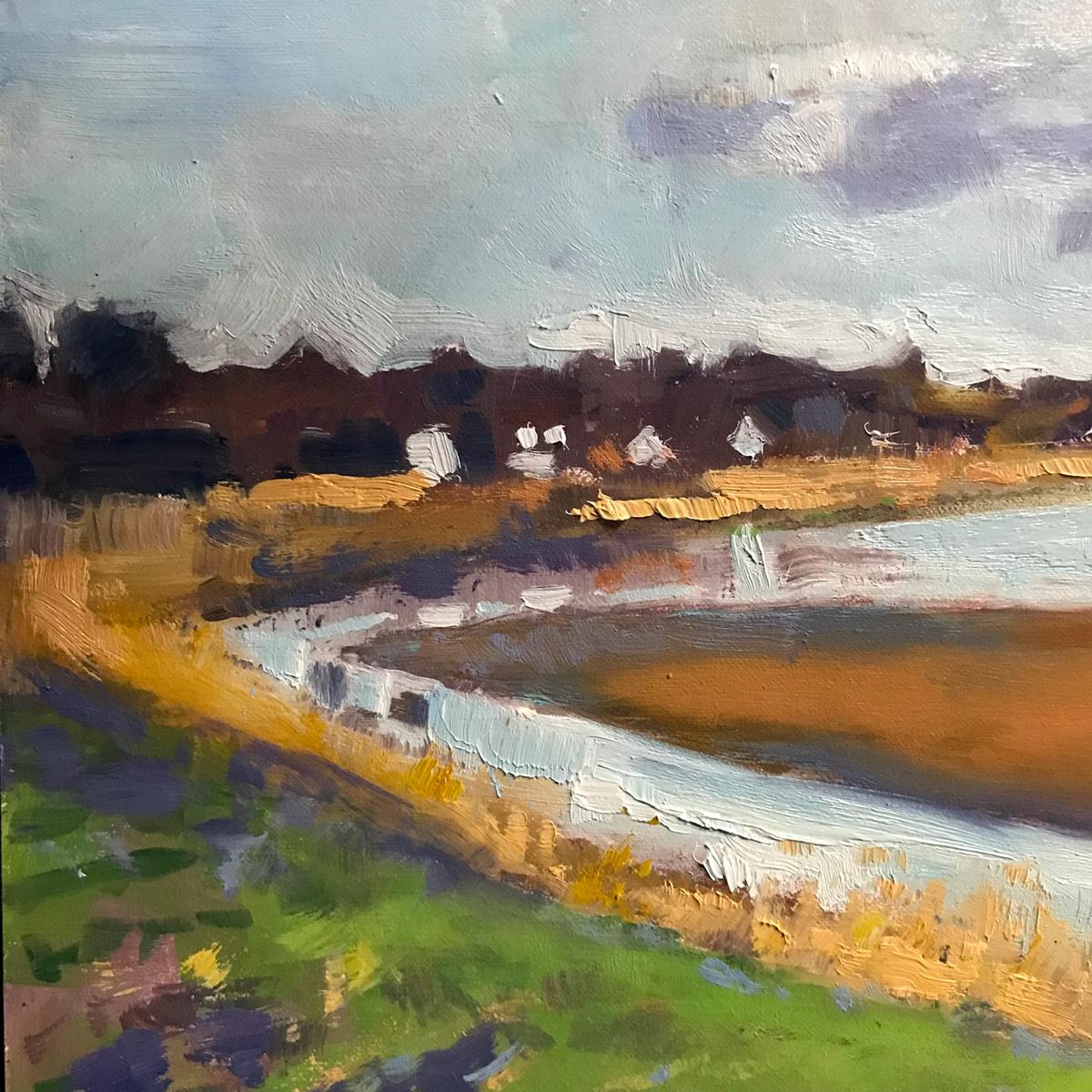 Camminando fuori da Newnham, paesaggio contemporaneo in vendita 1