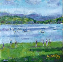 Windermere Banks, quadro originale, paesaggio, contemporaneo