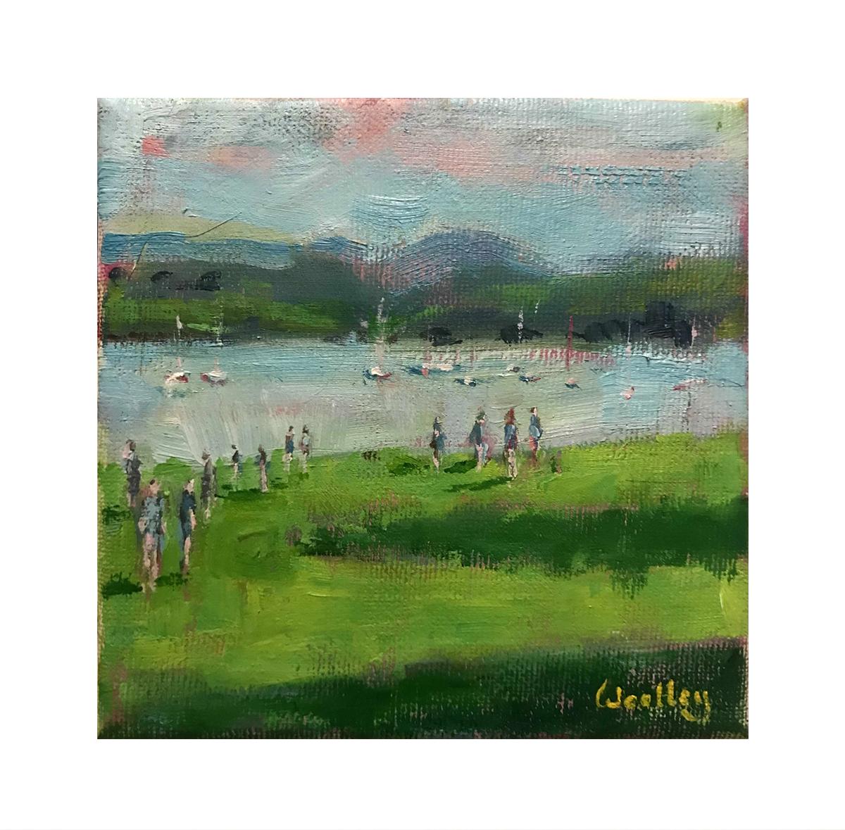 Windermere Shadows, peinture originale, contemporaine, paysage en vente 3