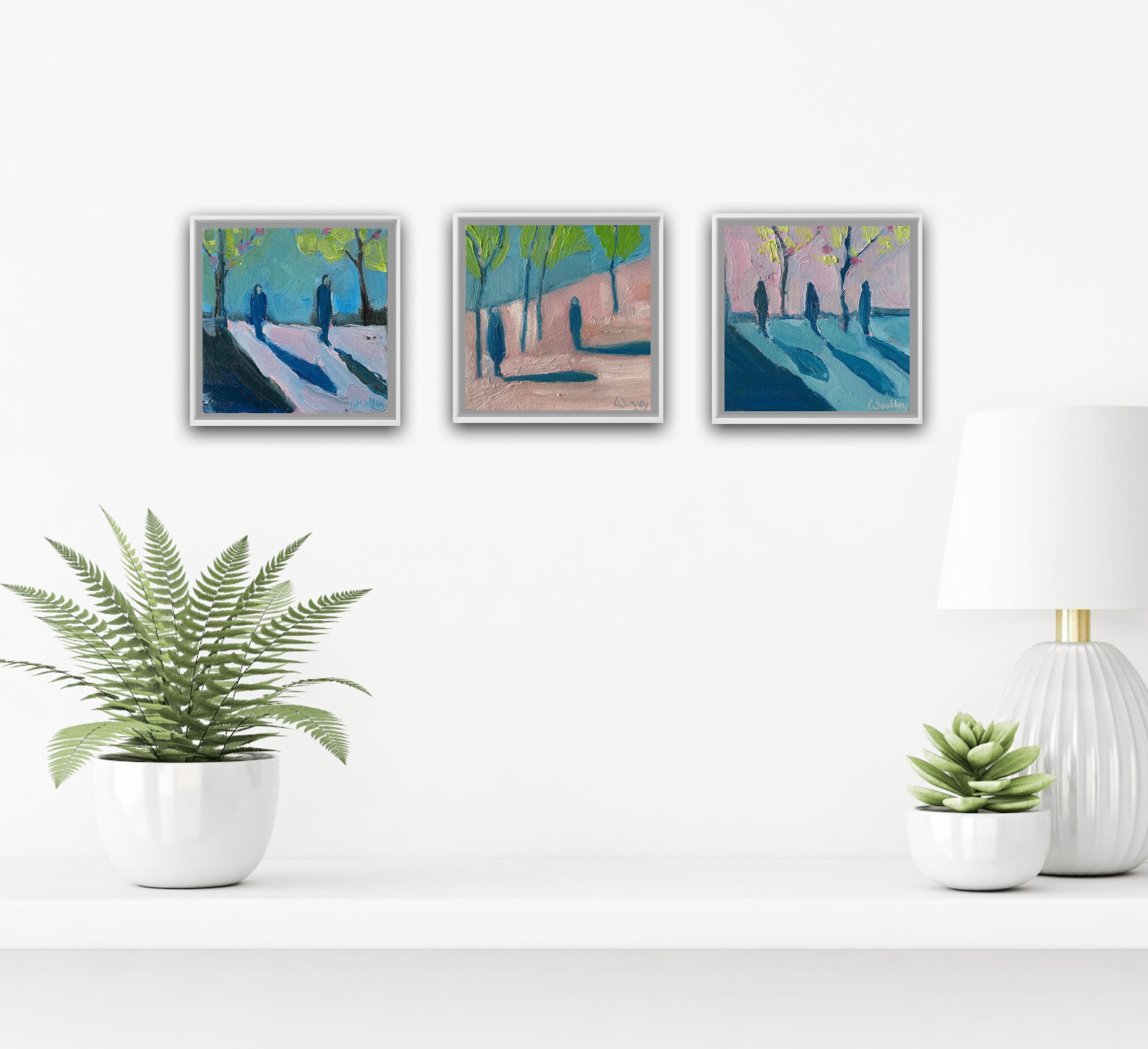 Trittico Ombre d'inverno 9, 11 e 13 - Painting di Eleanor Woolley