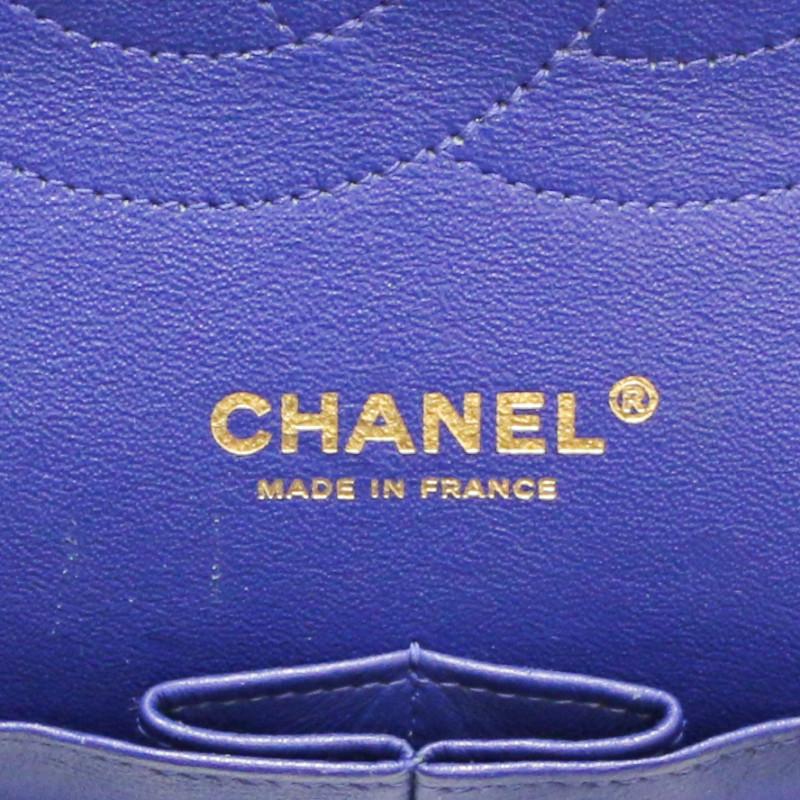 Chanel Jumbo bleu électrique en vente 5
