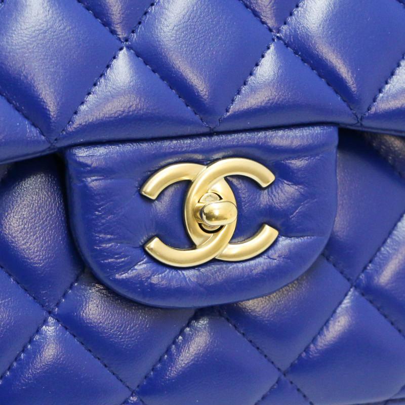 Chanel Jumbo bleu électrique en vente 6