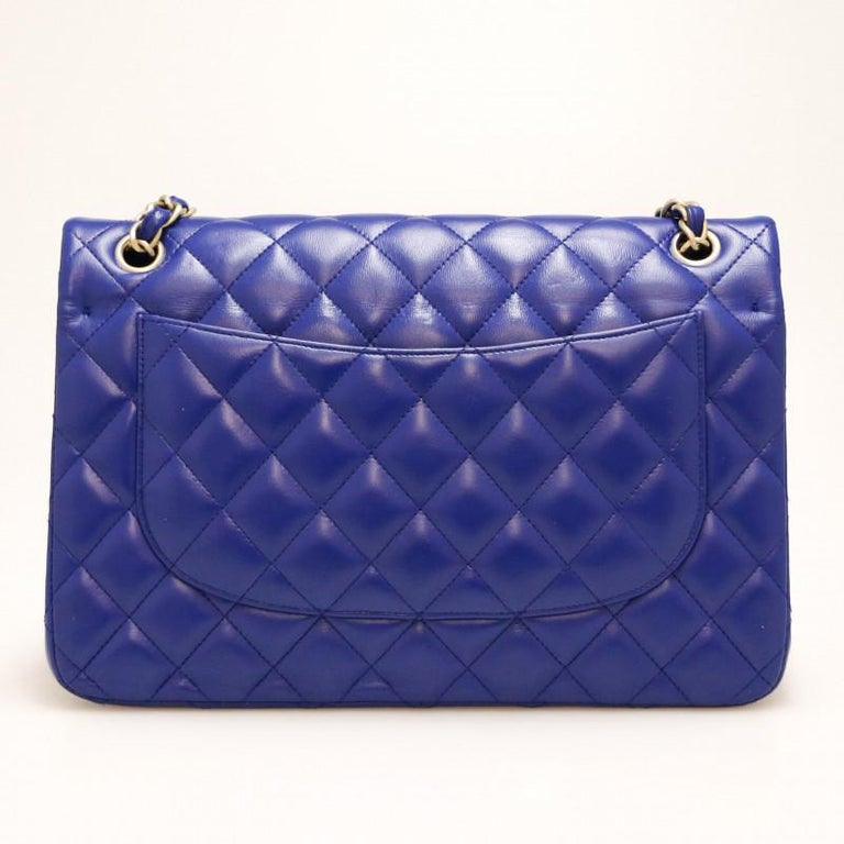 Electric Blue Chanel Jumbo For Sale at 1stDibs