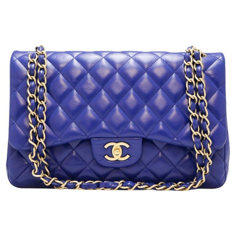 Electric Blue Chanel Jumbo For Sale