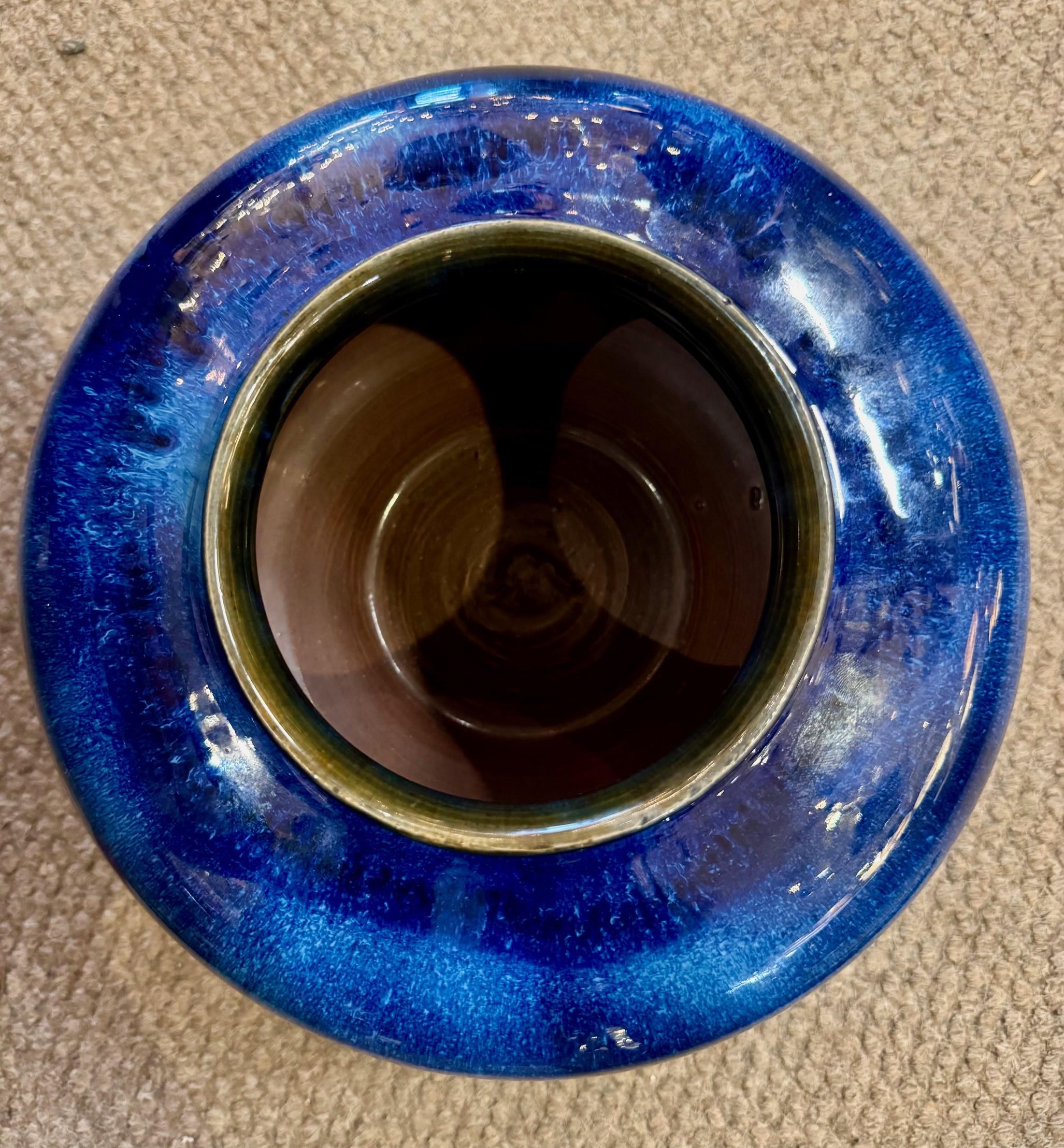 Early 20th Century Electric Blue Denby Vase For Sale