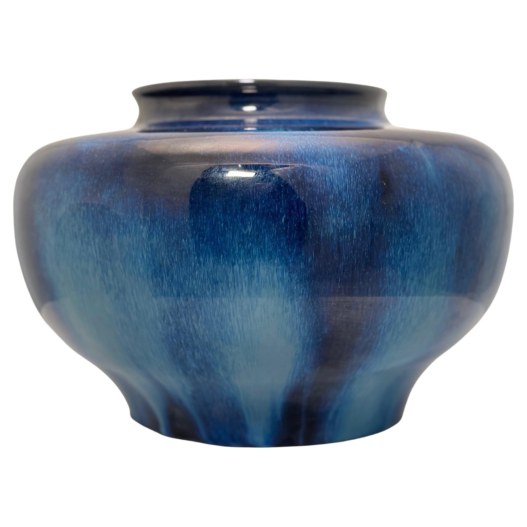 Electric Blue Denby Vase For Sale