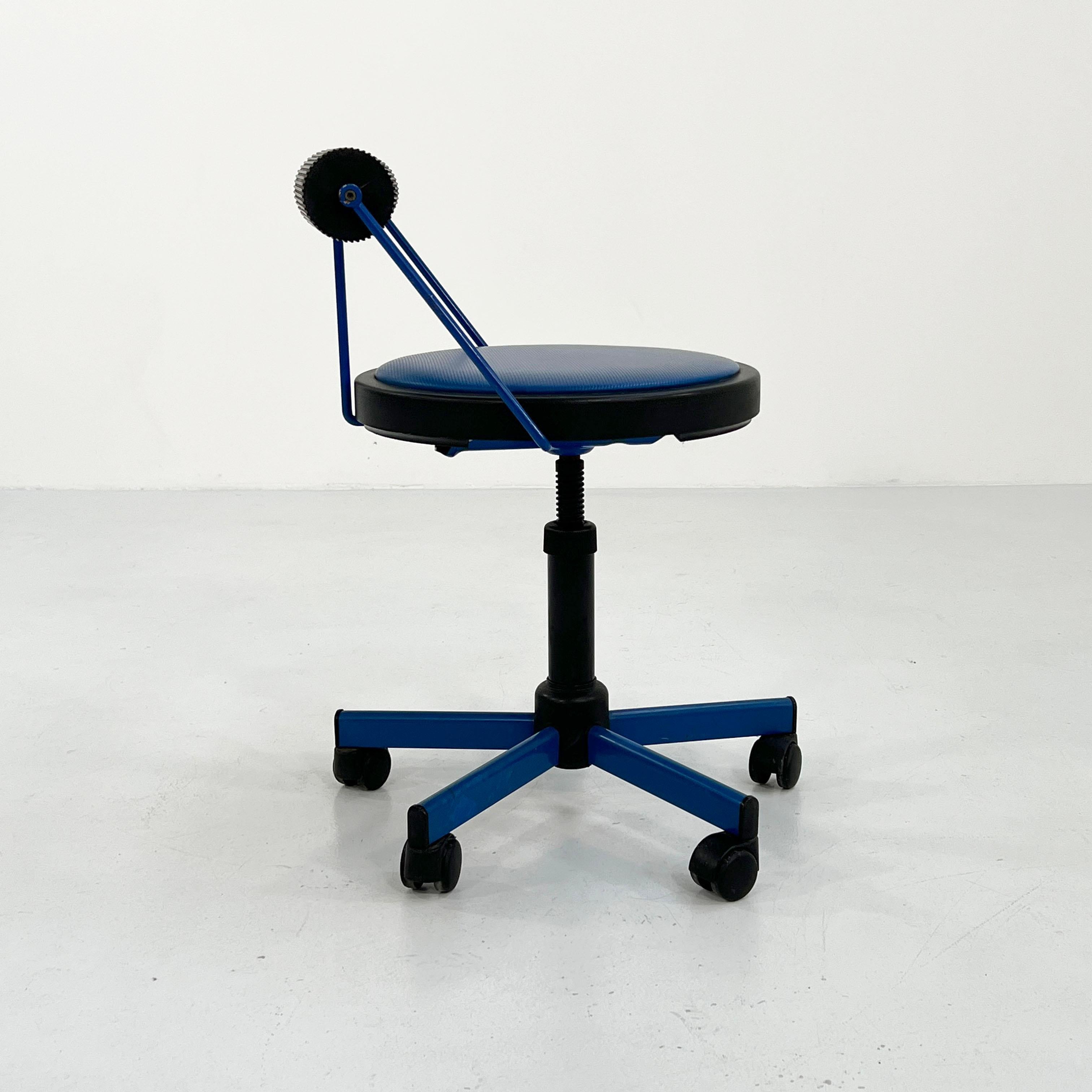 Late 20th Century Electric Blue Desk Chair from Bieffeplast, 1980s