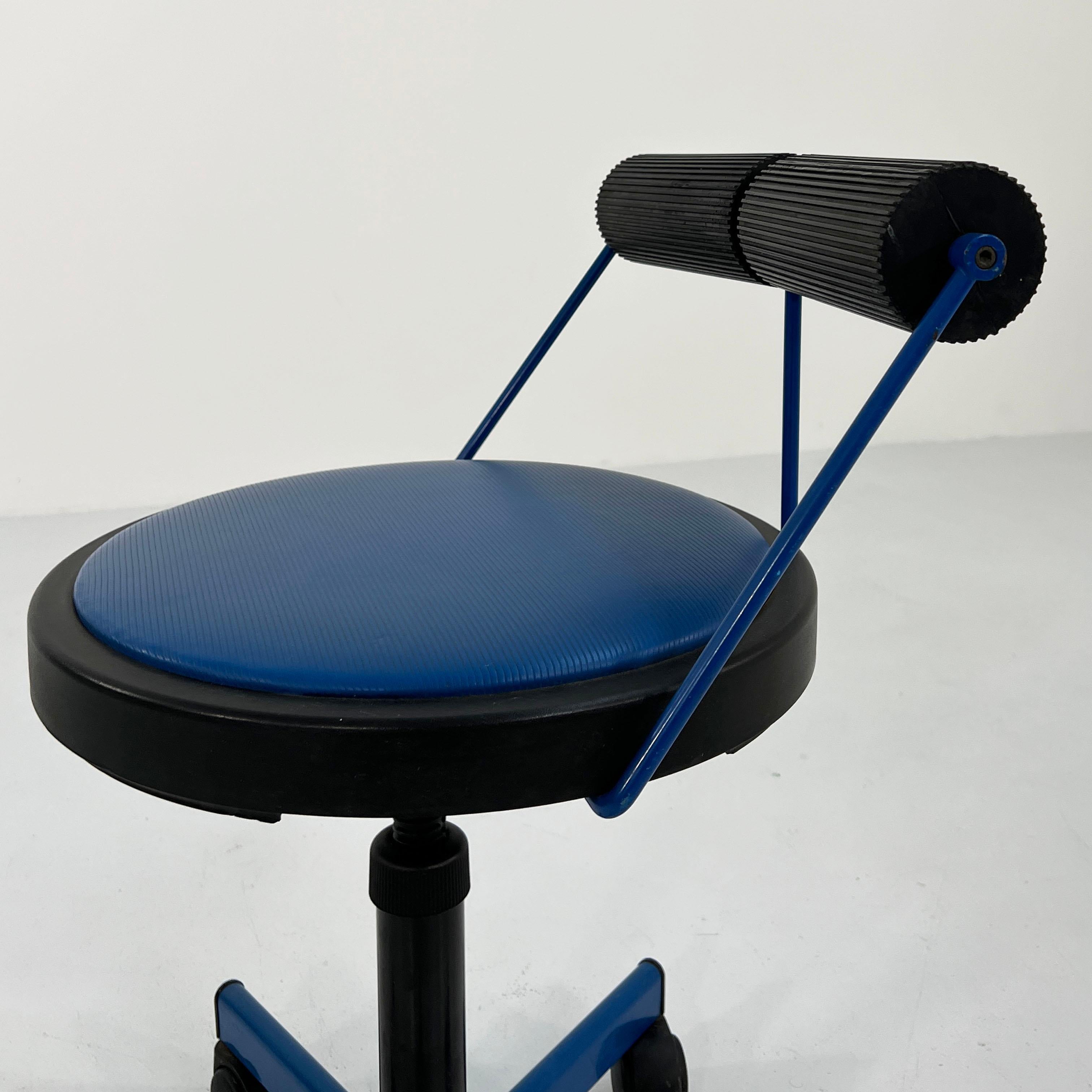 Electric Blue Desk Chair from Bieffeplast, 1980s 1
