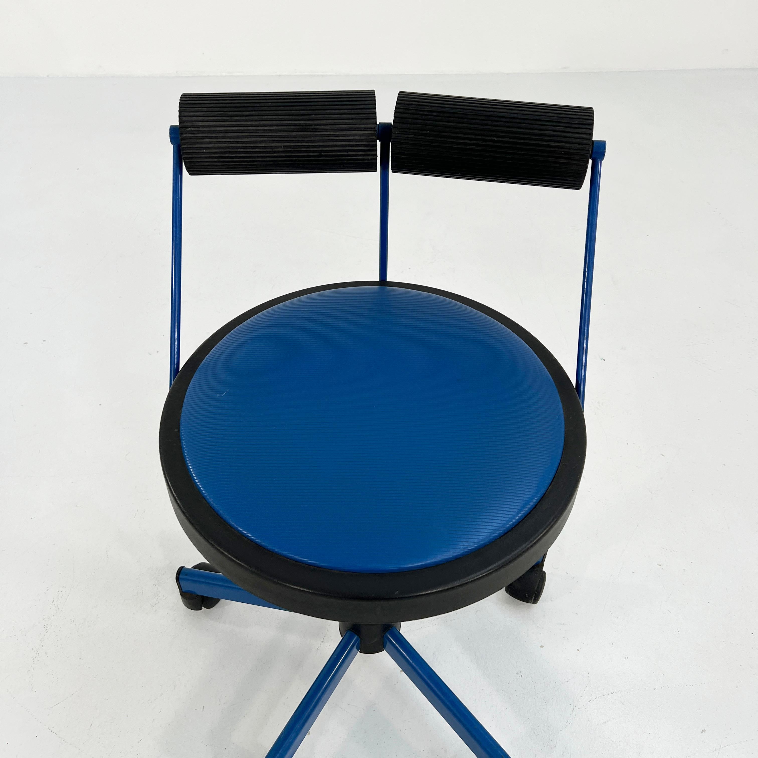 Electric Blue Desk Chair from Bieffeplast, 1980s 2