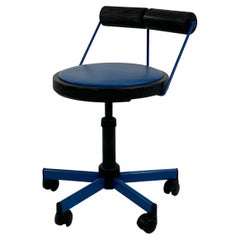 Electric Blue Desk Chair from Bieffeplast, 1980s