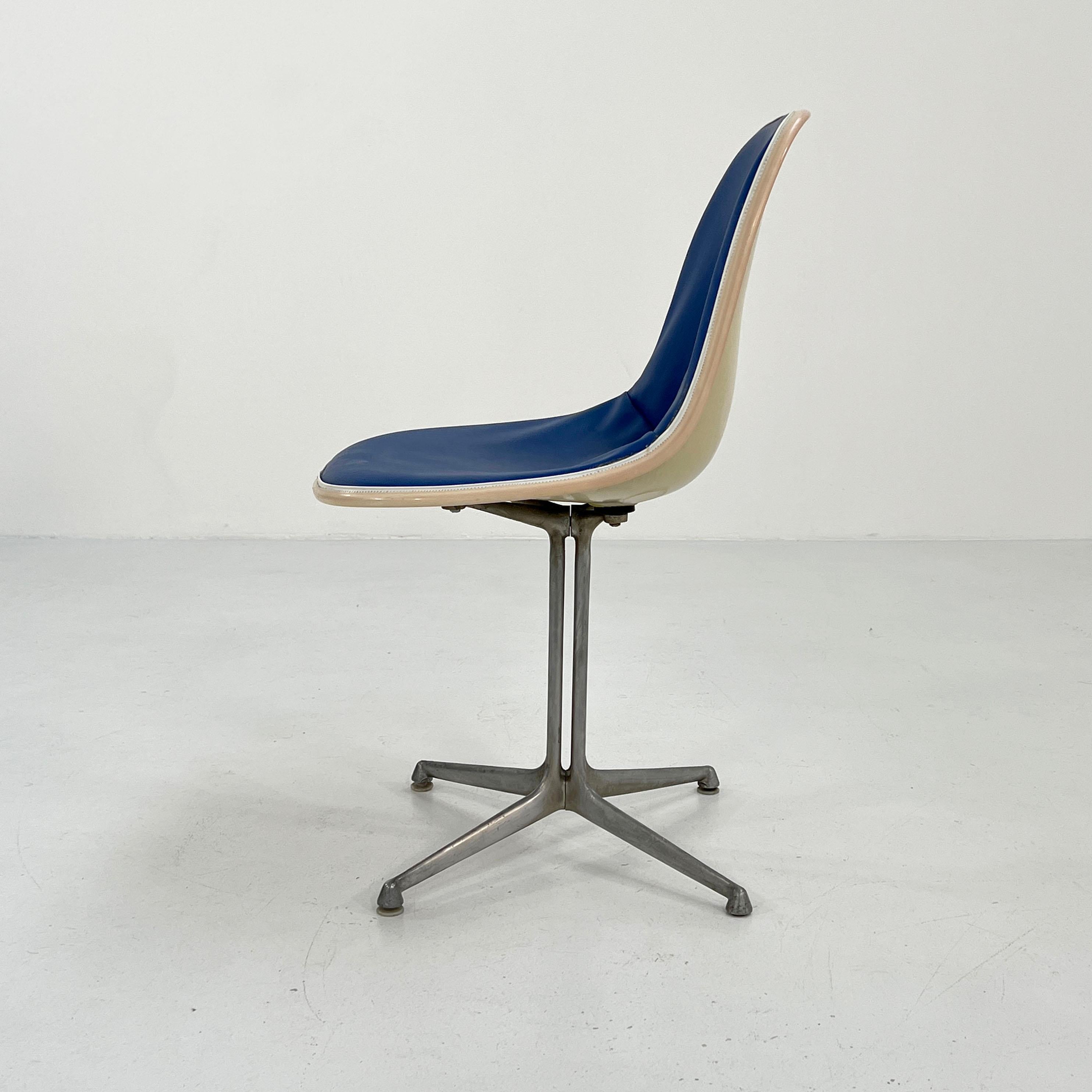 Mid-Century Modern Electric Blue La Fonda Chair by Charles & Ray Eames for Herman Miller, 1960s