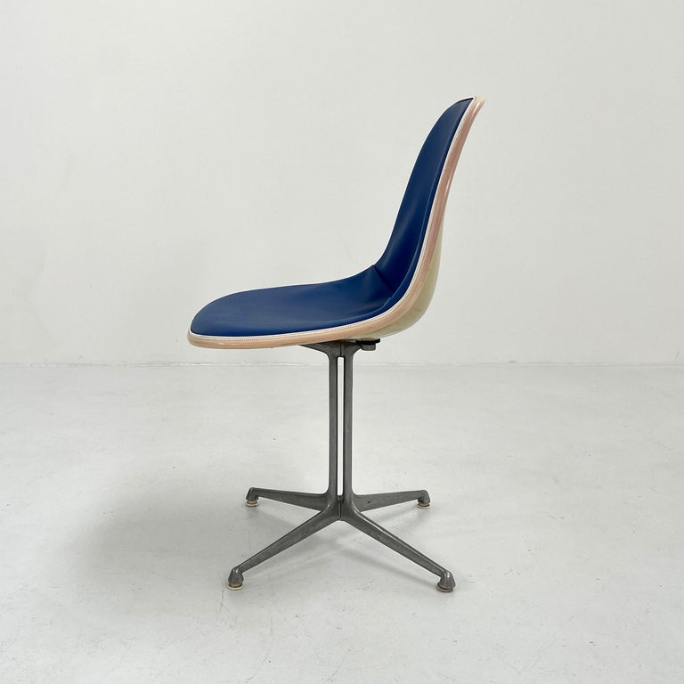 American Electric Blue La Fonda Chair by Charles & Ray Eames for Herman Miller, 1960s For Sale