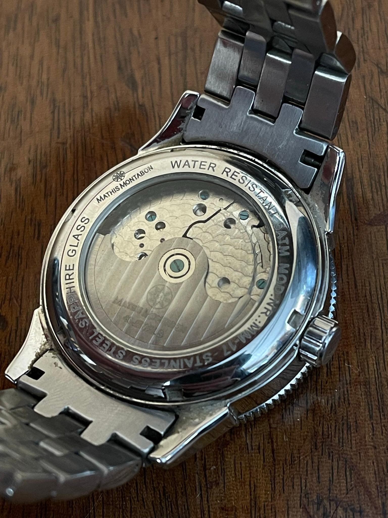 Montre-bracelet chronographe Mathis Montabon bleu électrique pour hommes  en vente 6
