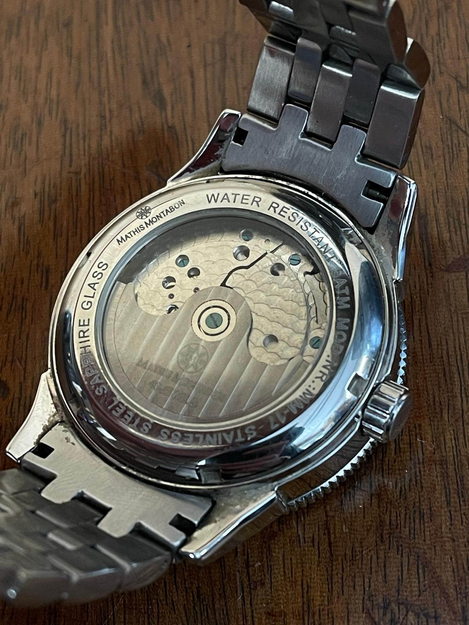 Electric Blue Mathis Montabon Chronograph Mens Wristwatch For Sale 3