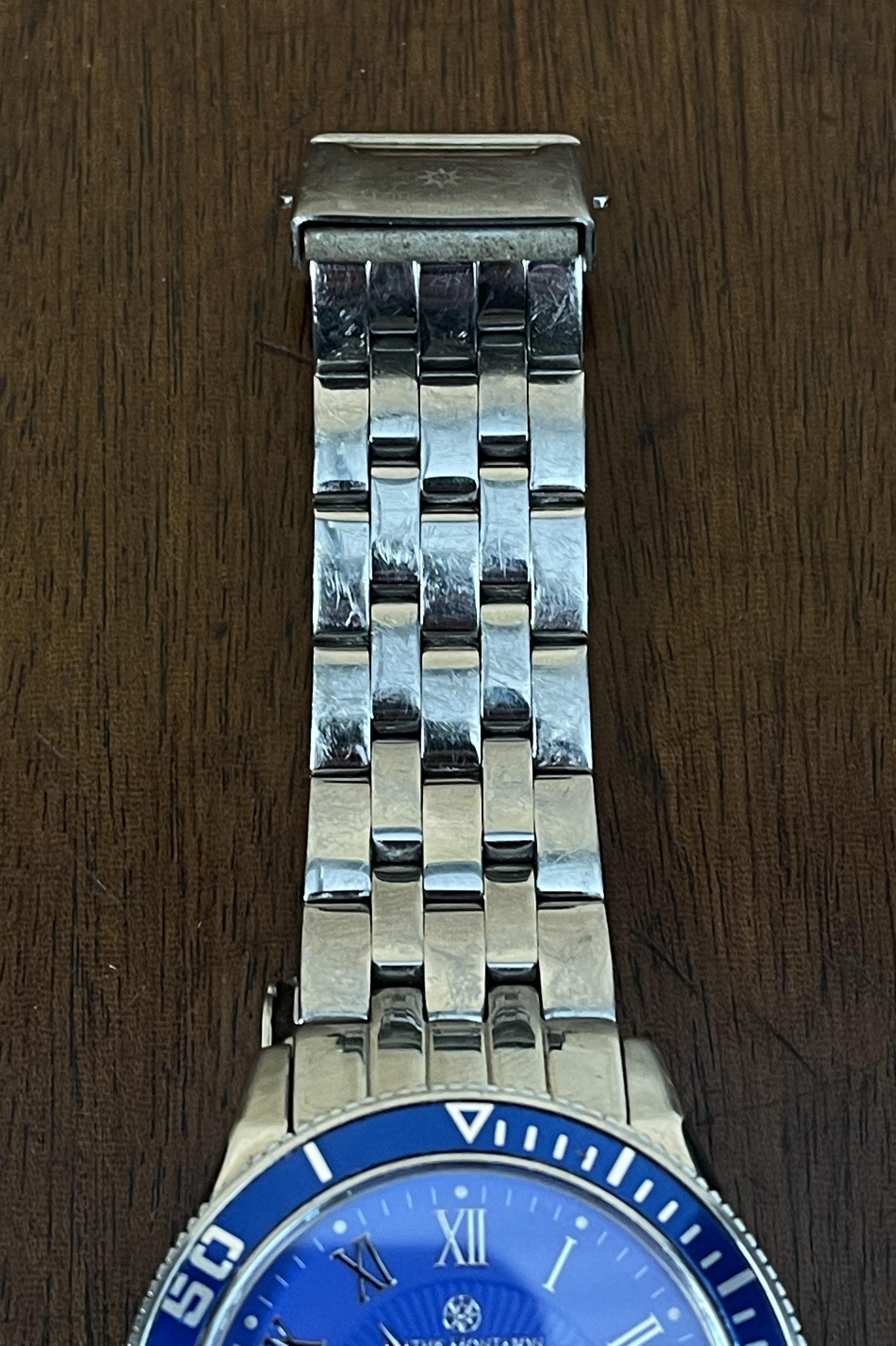 Montre-bracelet chronographe Mathis Montabon bleu électrique pour hommes  en vente 12