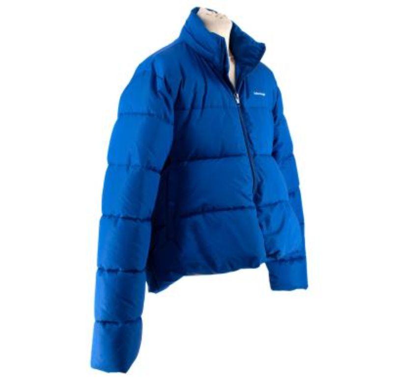 Blu Giacca Puffer Balenciaga blu elettrico in vendita