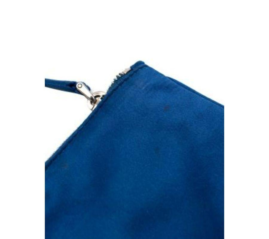 Electric Blue Satin Purse In Good Condition For Sale In London, GB