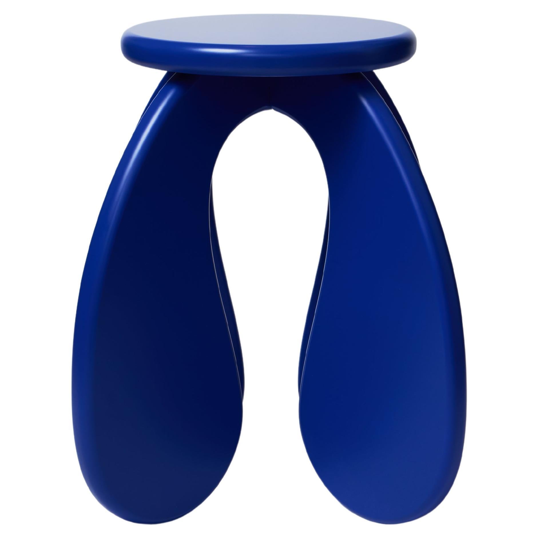 Electric Blue Space Side Table / Stool by Squares & Things For Sale