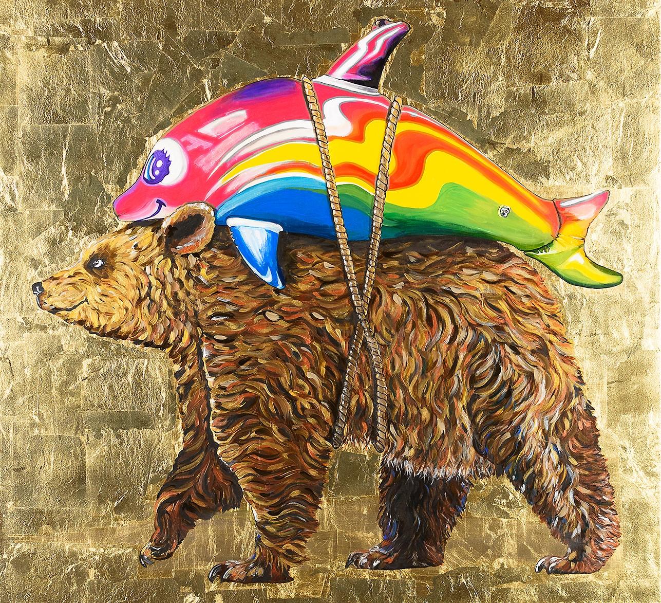 Fancy Bear - Mixed Media Art by Electric Coffin